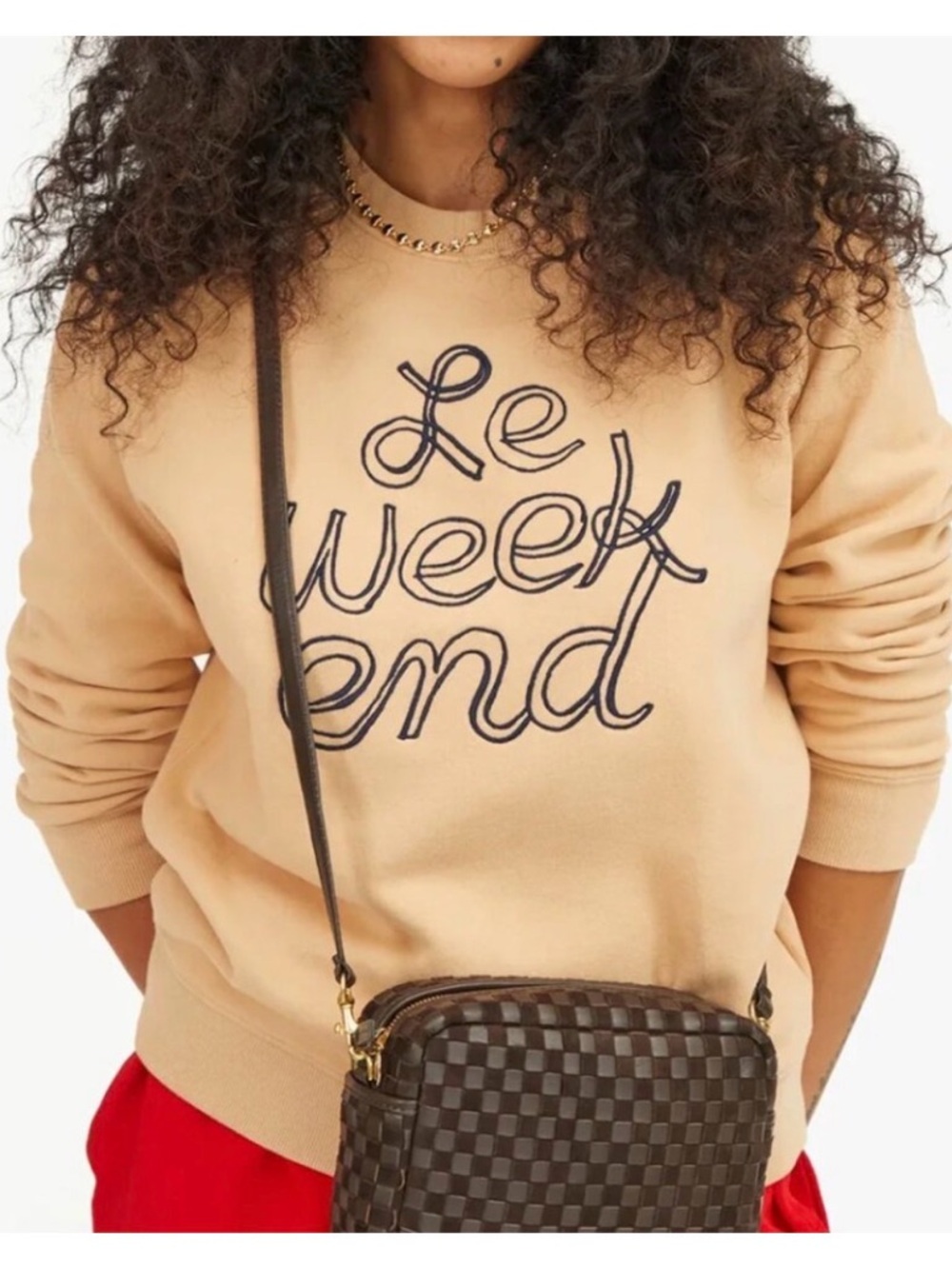 Clare V. - Le Weekend Pullover Sweatshirt - Cream/Beige